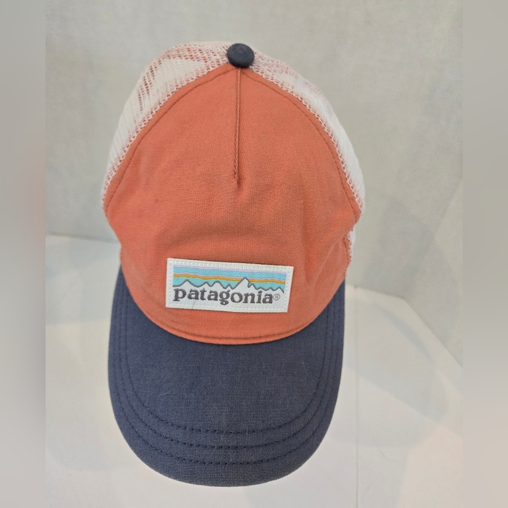 Patagonia Hat Orange Blue Trucker Snapback Mesh Cap